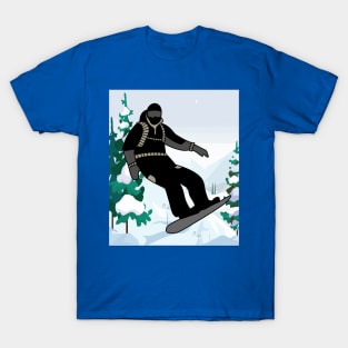 Skier Snow Mountains Extreme Sport T-Shirt